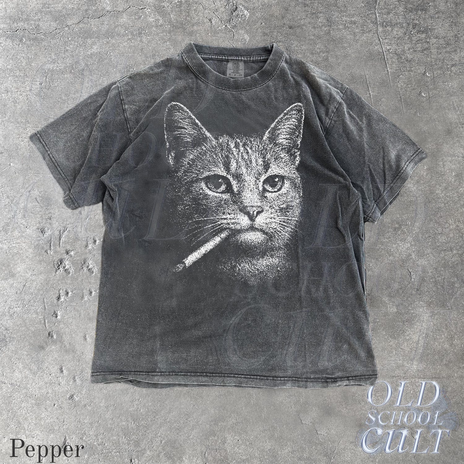 Funny Smoking Cat Meme Shirt Viral Internet Comfort Colors Gen Z