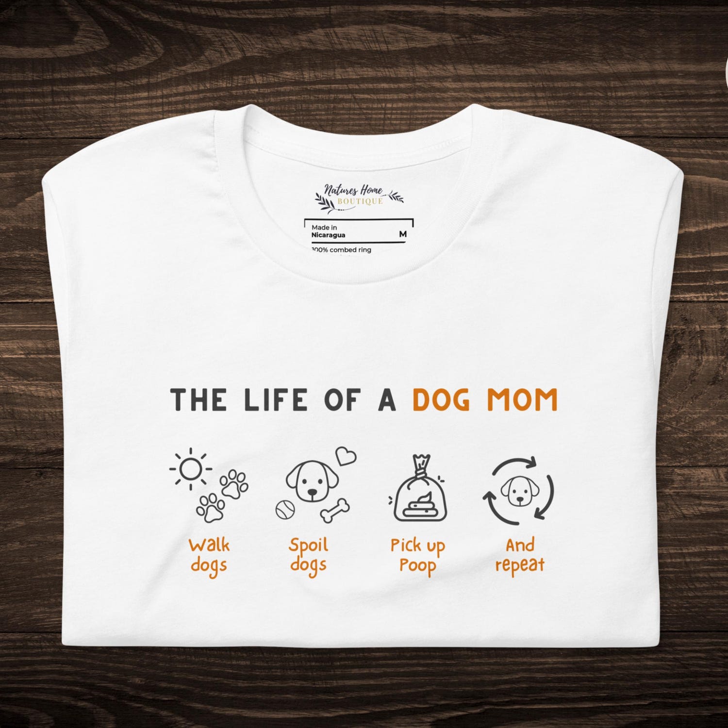 Dog Mom T-Shirt | Cotton Tee for Women Pet Parents - Funny Dog Lover Gift