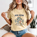 Comfort Colors Dog Mom Shirt: Floral Paw Print Tee
