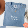 Comfort Colors Hold On I See A Cat Shirt, Funny Cat Lover Tee, Cat Mom Gift, Crazy Cat Lady Shirt, Animal Lover Graphic Top, Pet Lover Tee