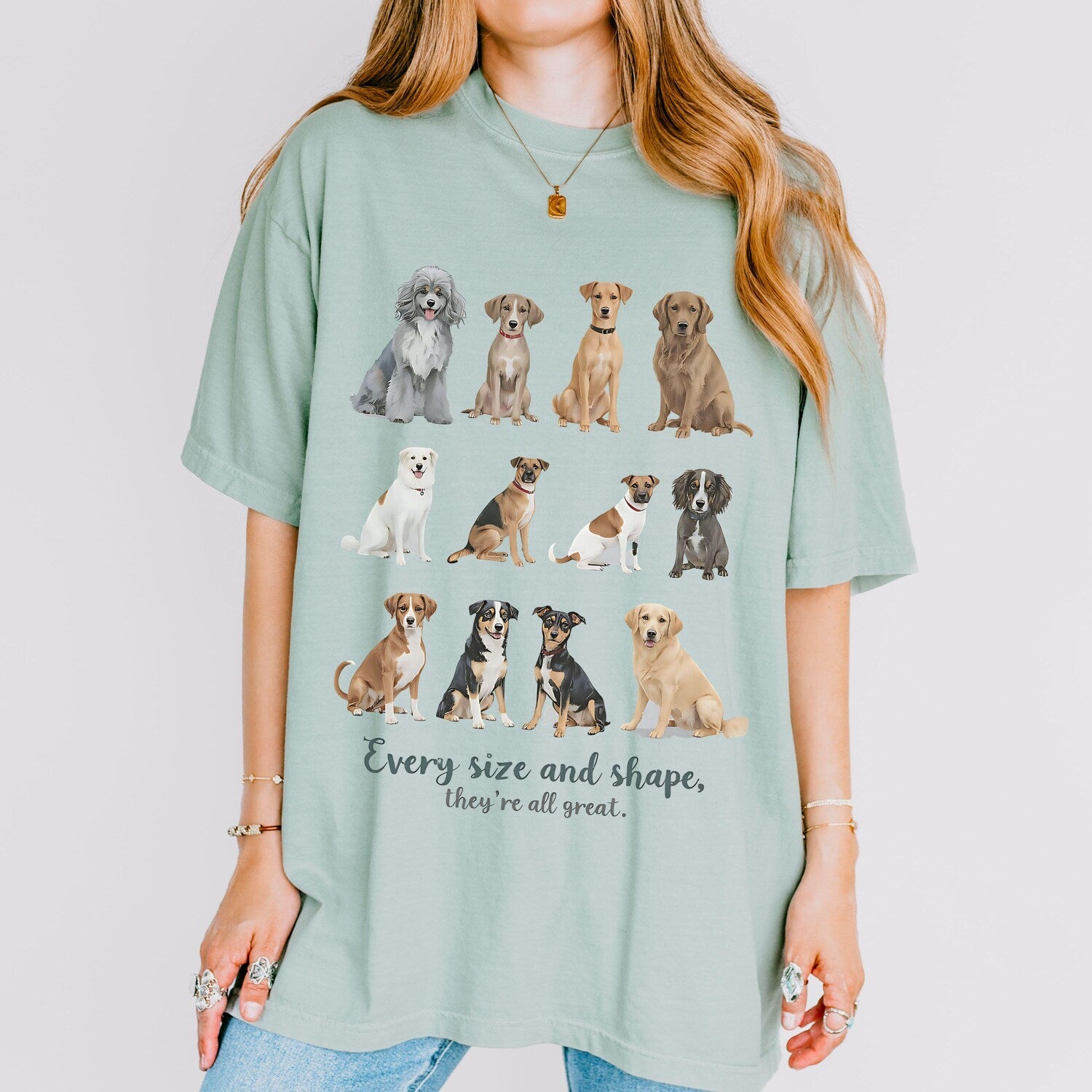 Dog Breeds Graphic T-Shirt: Comfort Colors Tee for Dog Lovers