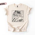 Funny Cat Biting Hand T-Shirt: Manga Style Graphic Tee