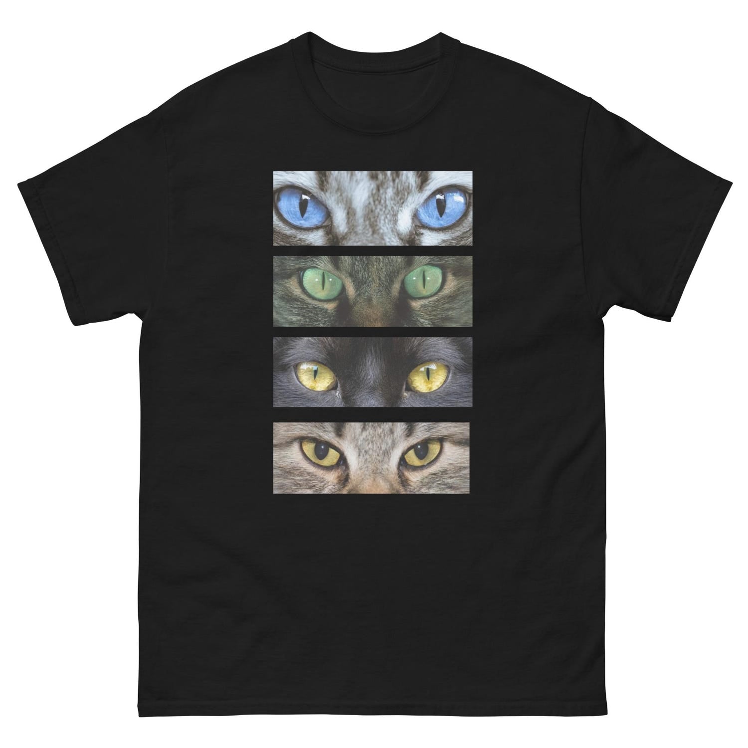 Cat Eyes Shirt - Colorful Cat Lover Tee, Unique Cat Print Graphic