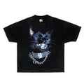 Diamond Cat Boxy Vintage Shirt | cute cat shirt, pet shirt, cat shirt, kitten shirt, unisex, opium shirt, Y2k Kitten Shirt, Cat Lovers Gift
