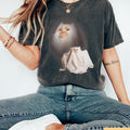 Ghost Kitten Halloween Shirt Retro Spooky Season Comfort Colors