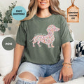 Comfort Colors Floral Dachshund Mom Shirt: Dog Lover Gift