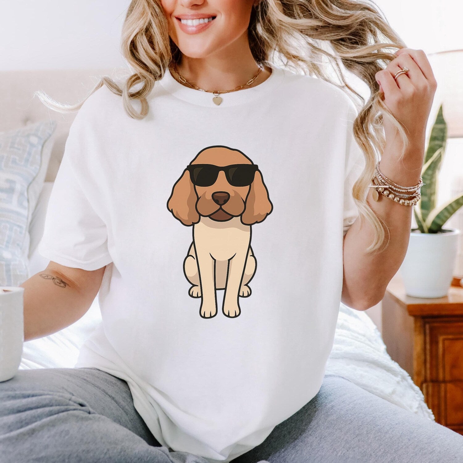 sunglasses dog shirt funny dog lover tee gift for dog moms pet owners rescue dog girls dog walkers dog mom t-shirt cute dog graphic shirt