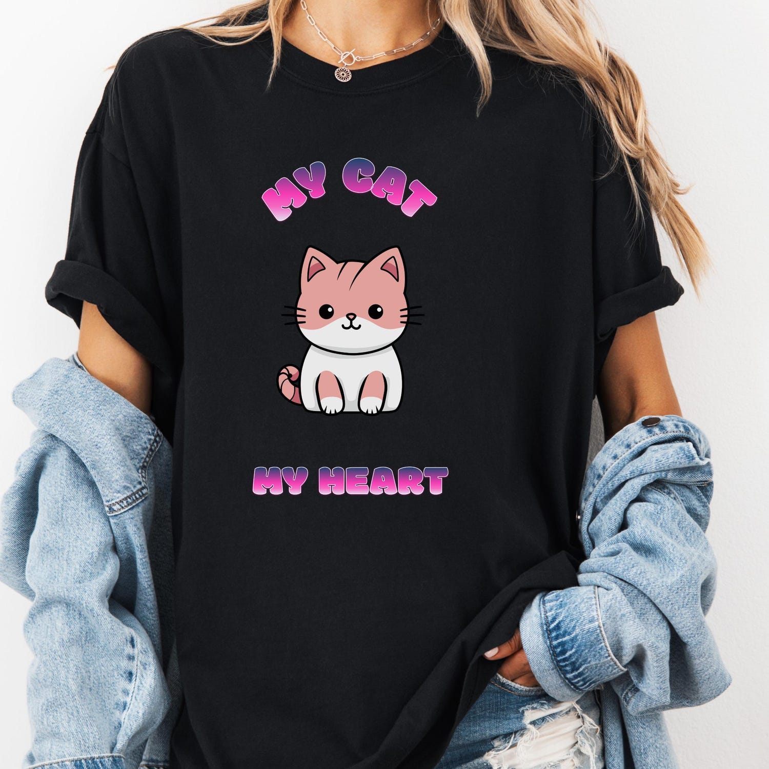 Cute Cat Lover T-Shirt - Adorable Pet Owner Gift, Mother's Day & Casual Wear Tee