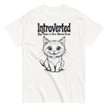 Introverted Cat Lover T-Shirt | Funny Graphic Tee | Unisex Cotton Pet Owner Gift