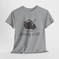 Cozy Cat Graphic Tee - Unisex Cat Lover T-Shirt for Casual Wear