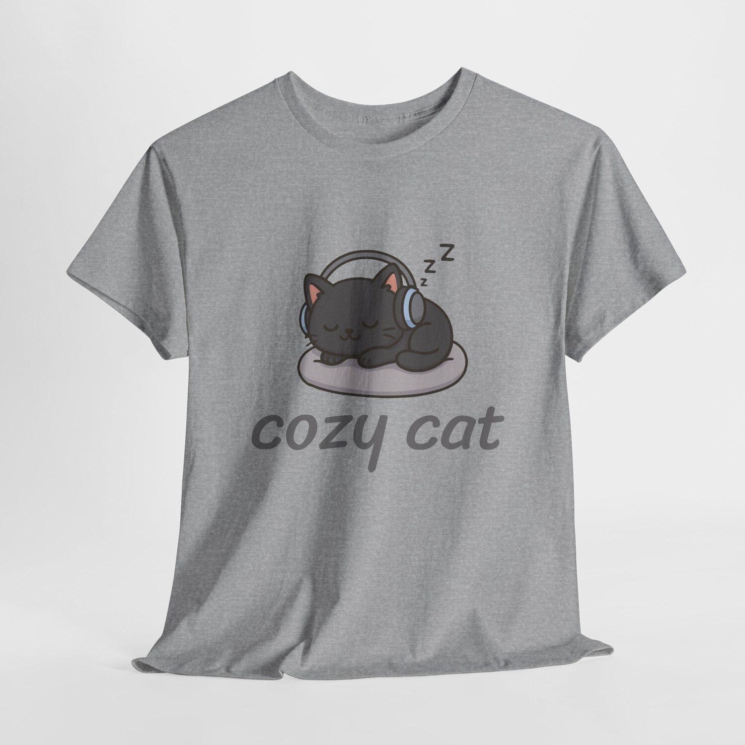 Cozy Cat Graphic Tee - Unisex Cat Lover T-Shirt for Casual Wear