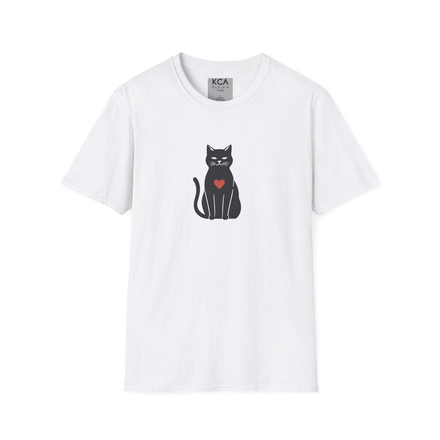 Cat Lover T-Shirt - Softstyle Cotton Tee with Funny English Text