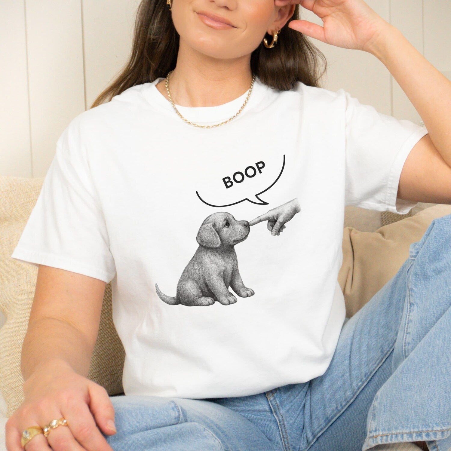 puppy nose boop dog shirt cute dog lover tee gift for pet moms puppy owners dog girl dog walker dog mom t-shirt pet lover tee puppy t-shirt
