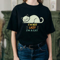 Funny Lazy Cat T-Shirt | Cat Lover Humor Tee | Gift for Cat Mom Dad