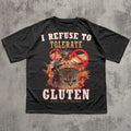 I Refuse To Tolerate Gluten Cat Meme Tee Shirt - Funny Gift for Cat Lovers