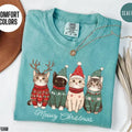 Meowy Christmas Cat T-Shirt | Festive Holiday Tee | Cute Cat Lover Gift