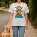 Paw Print Dog Mom T-Shirt: Colorful Comfort Colors Tee