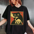 Vintage Cat Bite Shirt, Horror Cat Shirt, Cats Crazy Shirts, Cat Lover Gift, Cat Bite Hand Funny Tshirts, Cat Owner Tshirts,Funny Cat Shirt