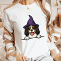 cavalier witch dog shirt cute halloween dog lover tee gift for dog moms spaniel owners witchy pet lovers dog fans dog mom t-shirt cavalier