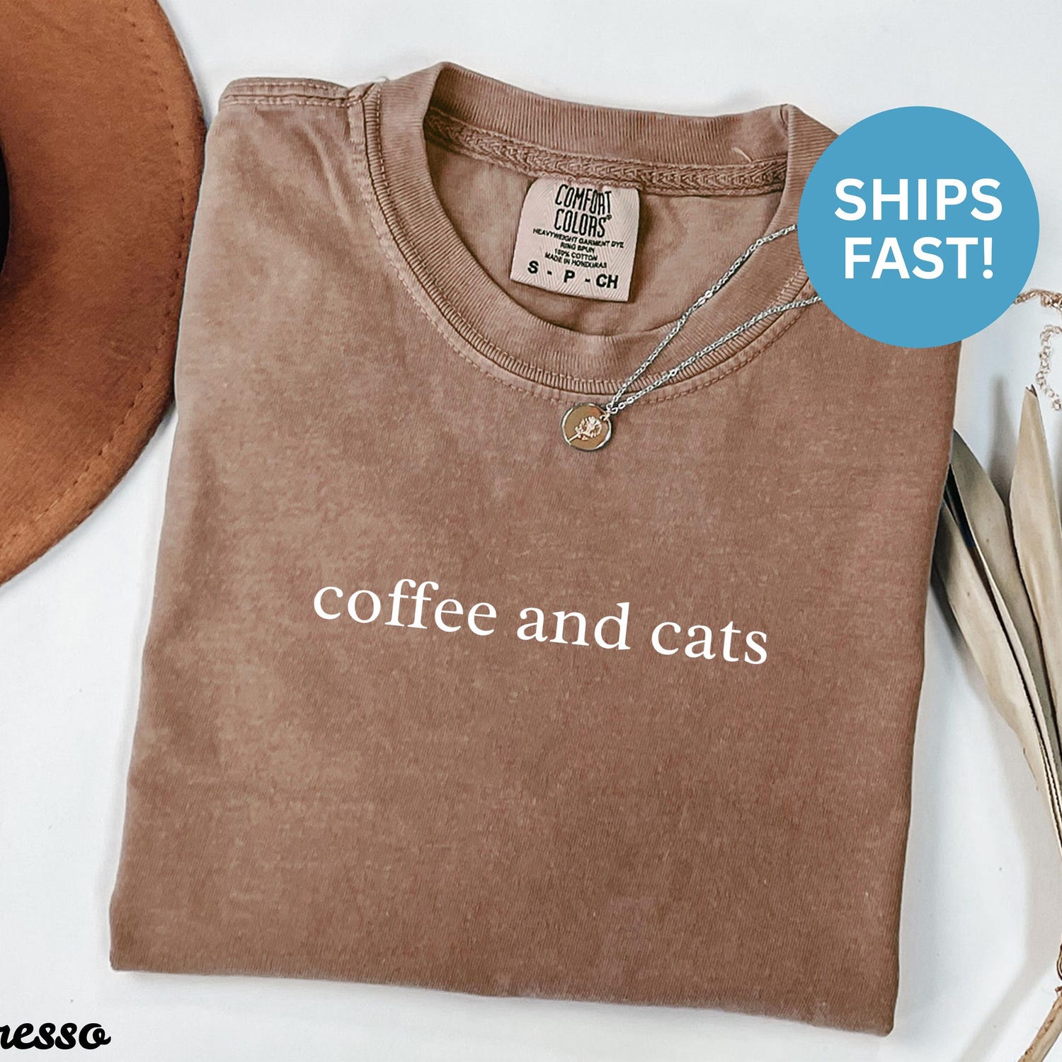 Comfort ColorsÂ®, Coffee and Cats Shirt, Cat Lover Shirt, Coffee Lover Tee, Gifts for Cat Moms, Funny Cat Shirt, Crazy Cat Lady, Sarcastic