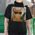 Funny Gangster Cat T-Shirt: Gen Z Retro Meme, Cat Lover Gift