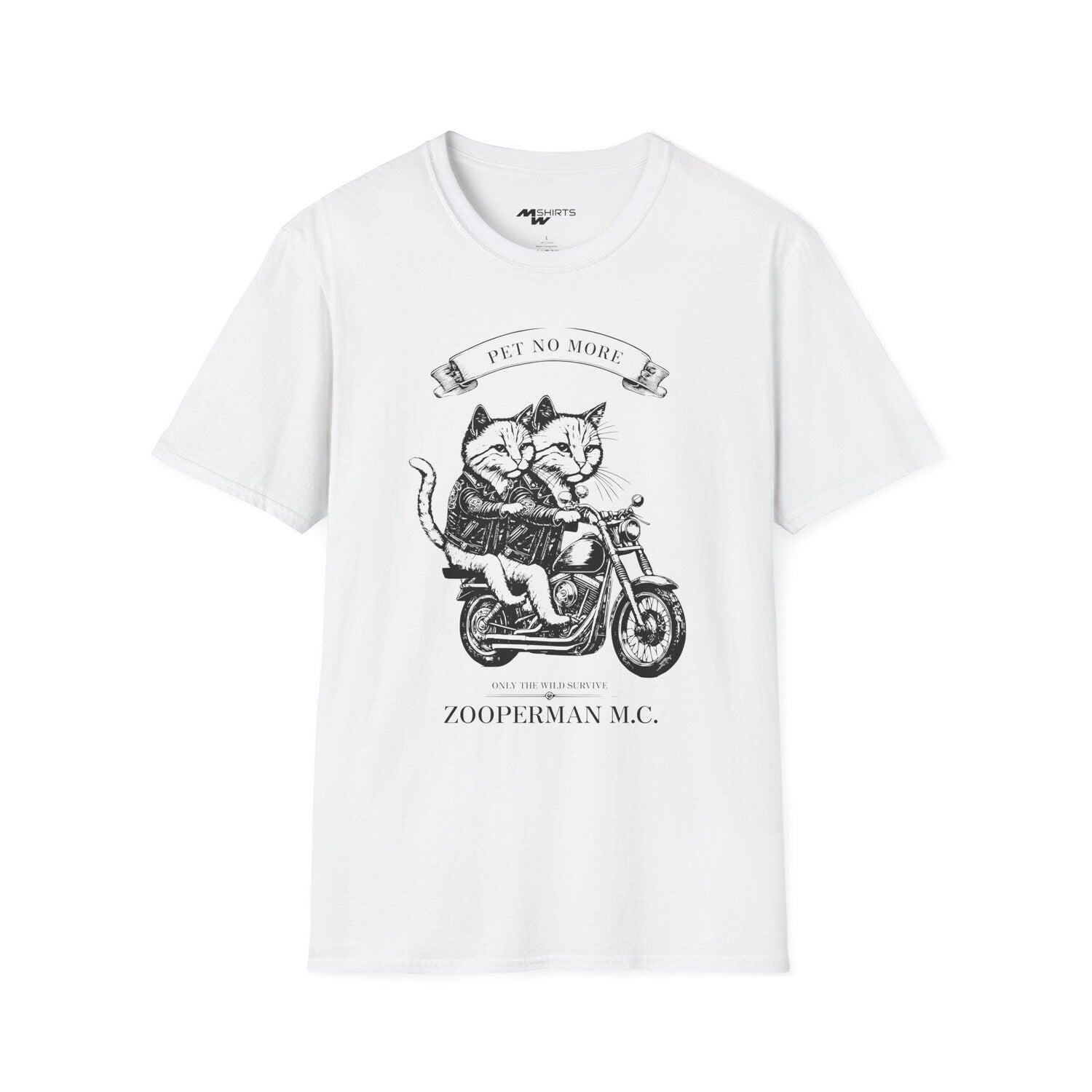 Cat Motorcycle T-Shirt: Unisex Animal Lover Tee