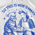 Funny Baking Cat Tshirt Retro Kitchen Humor Kneading Mom Gift