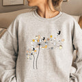 Cats Flower Dandelion Shirt | Floral Cat Mom Tee | Cute Flying Cat Lover Gift