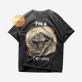 Vintage Cat Lover Heavy Cotton Cat Person Tee Gift