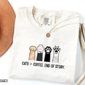 Cat Paws Shirt: Funny Cat Paw Shirt, Womens Cat Shirt gift-Christmas Cat Mom Shirt-Gift for Cat Mom-Gift for Cat Dad-Fun Gift For Cat Lovers
