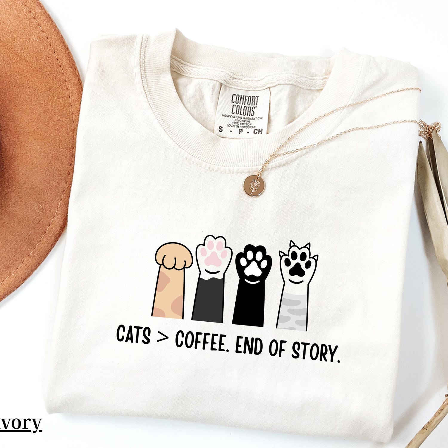 Cat Paws Shirt: Funny Cat Paw Shirt, Womens Cat Shirt gift-Christmas Cat Mom Shirt-Gift for Cat Mom-Gift for Cat Dad-Fun Gift For Cat Lovers