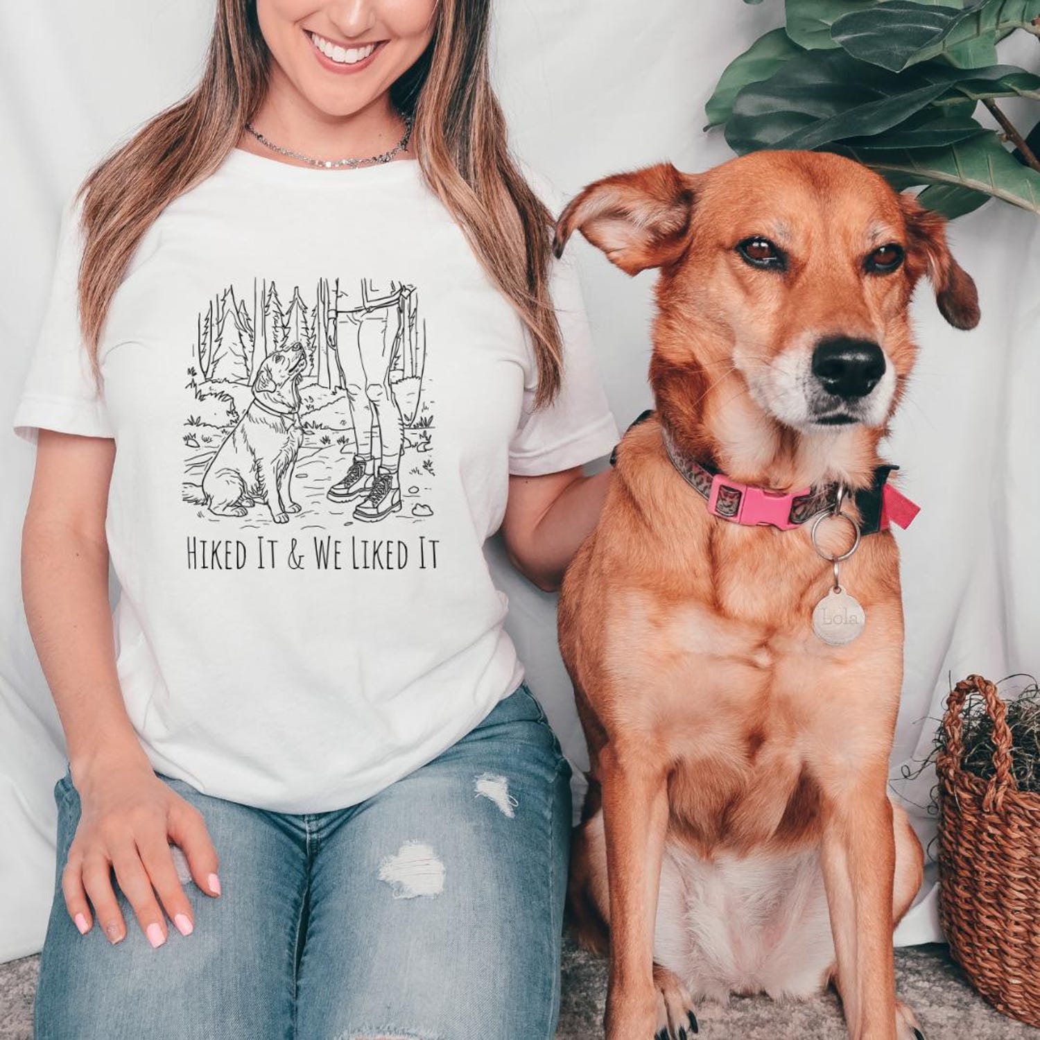 Hiking Dog Mom T-Shirt Dog Lover Hiker Tee Outdoors Trail TShirt Adventure Enthusiast Apparel Gift Idea Dog Mom Nature Lover Graphic Tee
