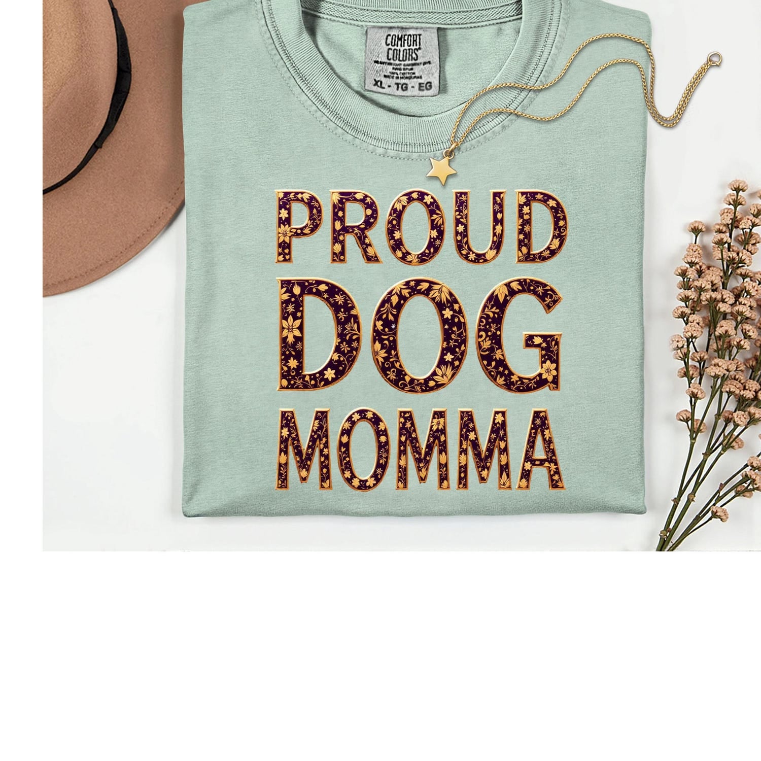 Proud Dog Mom T-Shirt: Garment-Dyed Ring-Spun Cotton Comfort