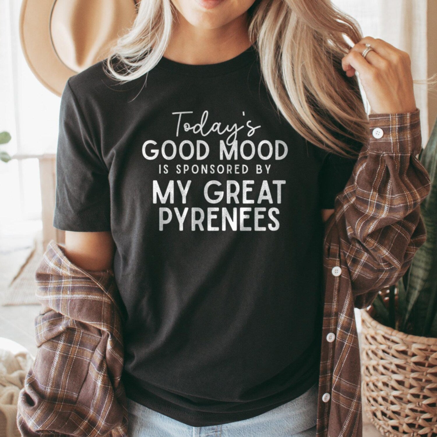 Great Pyrenees T-Shirt, Good Mood Tee, Dog Lover Gift, Cute Dog Shirt, Pyrenees Mom Dad T Shirt, Funny Dog Owner Tee, Pet Lover Apparel