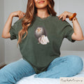 Ghost Kitten Halloween Comfort Shirt - Spooky Cat Graphic Tee Gift