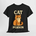 Cat Person Unisex Heavy Cotton Tee - Essential Cat Lover T-Shirt