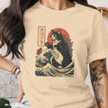 Catzilla Shirt | Japanese Art Cat Great Wave Tee | Funny Cute Cat Lover Gift