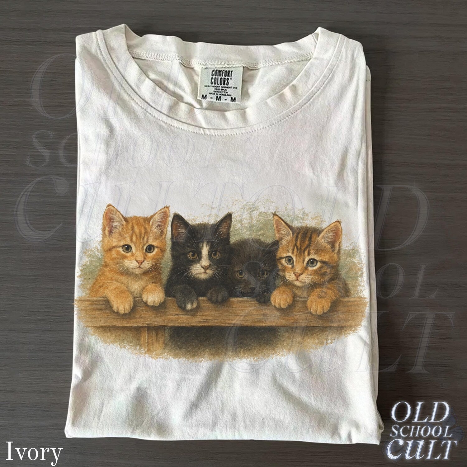 Cute Kitten Graphic T-Shirt - Vintage Cat Lover Tee, Aesthetic Animal Gift
