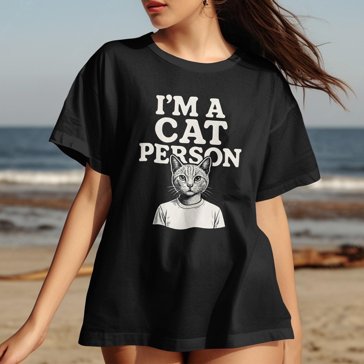 I Am A Cat Person T-Shirt - Funny Cat Lover Gift, Cute Kitten Graphic Tee