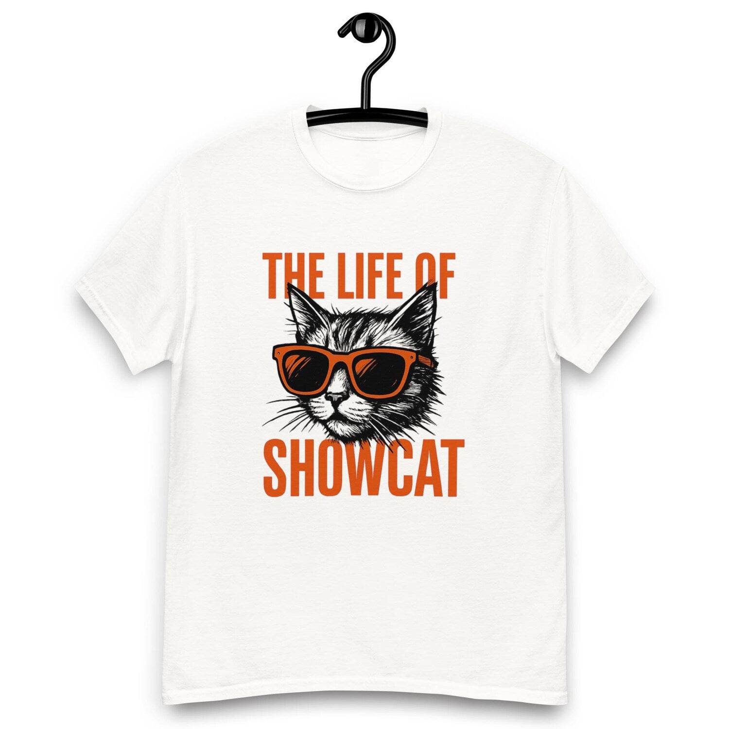 The Life of a Showcat T-Shirt, Cool Cat Sunglasses Tee, Funny Cat Lover Shirt, Retro Vintage Cat Graphic Tee, Cute Gift for Cat Owners
