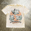 Purranormal Cativity Ghost Cat T-Shirt - Funny Halloween Cat Graphic Tee - Spooky Cute Retro Style Cat Shirt - Halloween Gift for Cat lovers