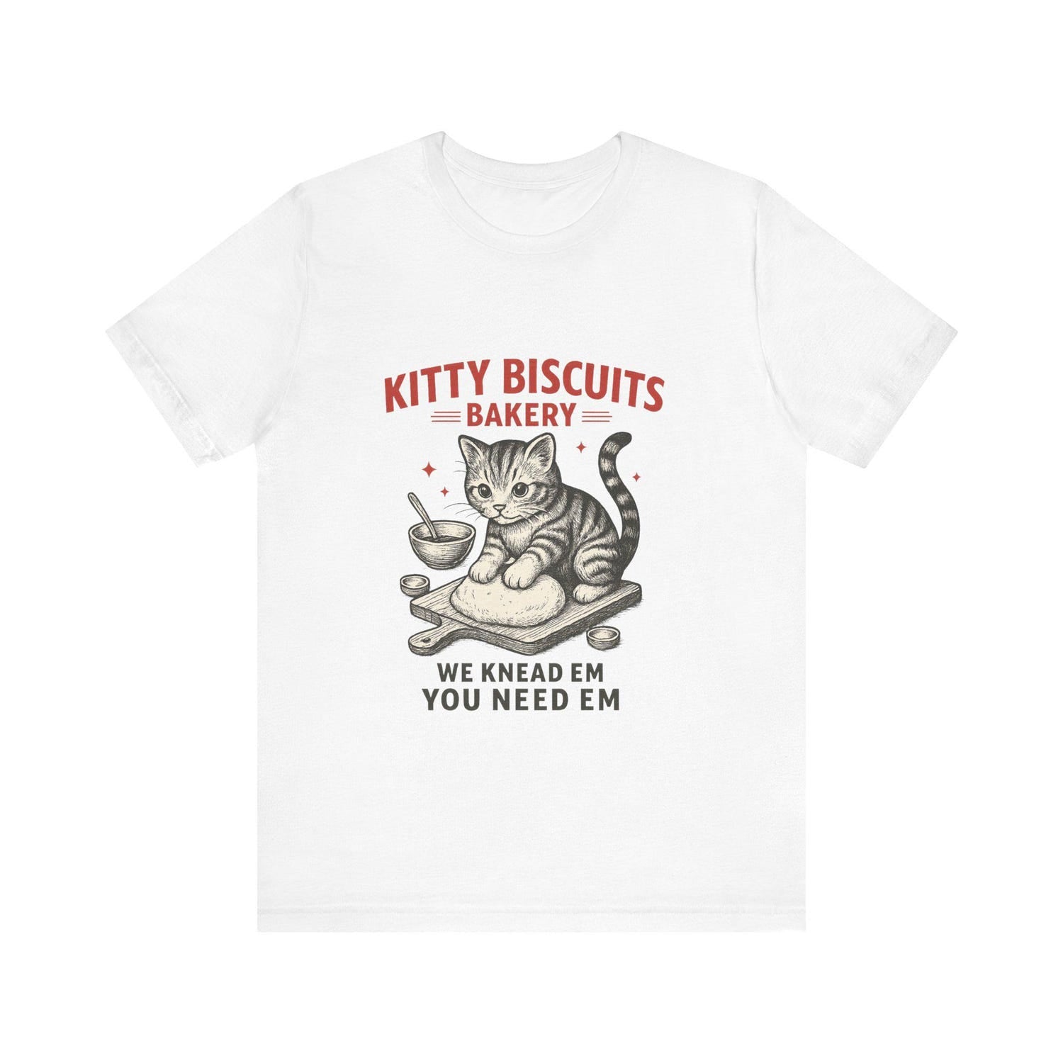 Kitty Biscuits Bakery Tee | Fun Cat Lover's T-Shirt, Gift for Cat Owners, Pet Lover Apparel, Cute Animal Graphic Tee, Cozy Everyday Wear