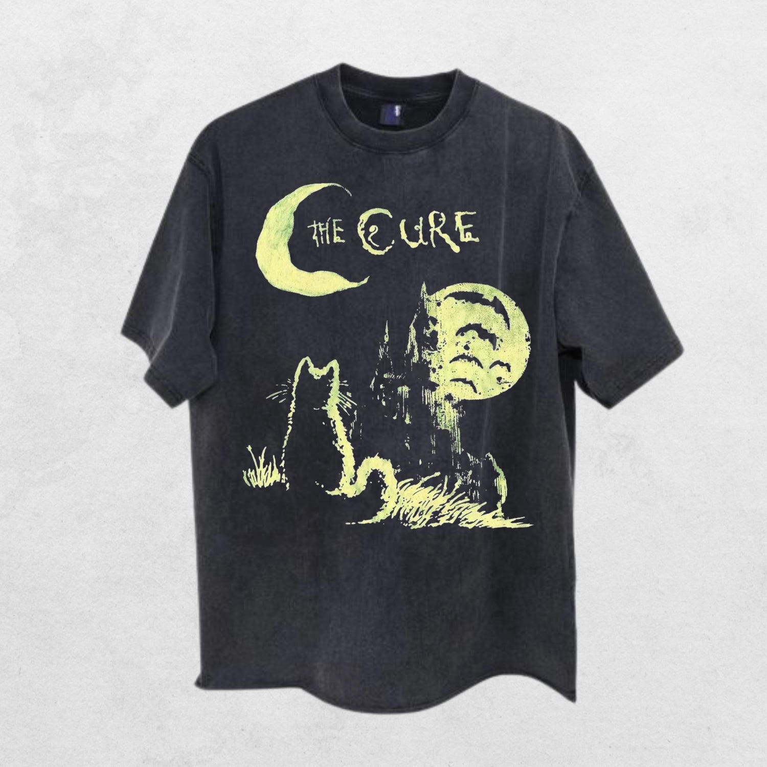 The Cure Cat Shirt | 90s Rock Band Music Tee | Cat Lover Unisex Gift