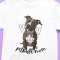 Personalized Pitbull Mom Shirt, Custom Dog Mom Tee Shirt, Dog Mom Gift, Dog Mom T-Shirt