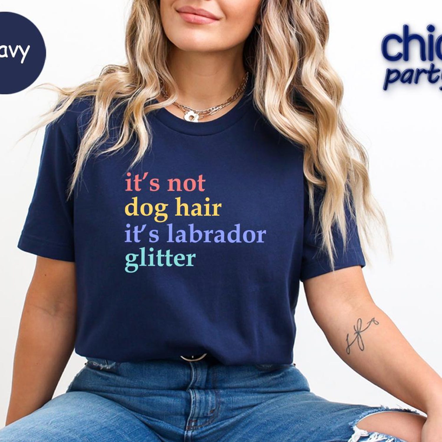 Labrador Glitter Shirt: Dog Mom Tee