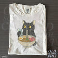 Cat Ramen Unisex T-shirt Eating Funny Graphic Tee Kitty