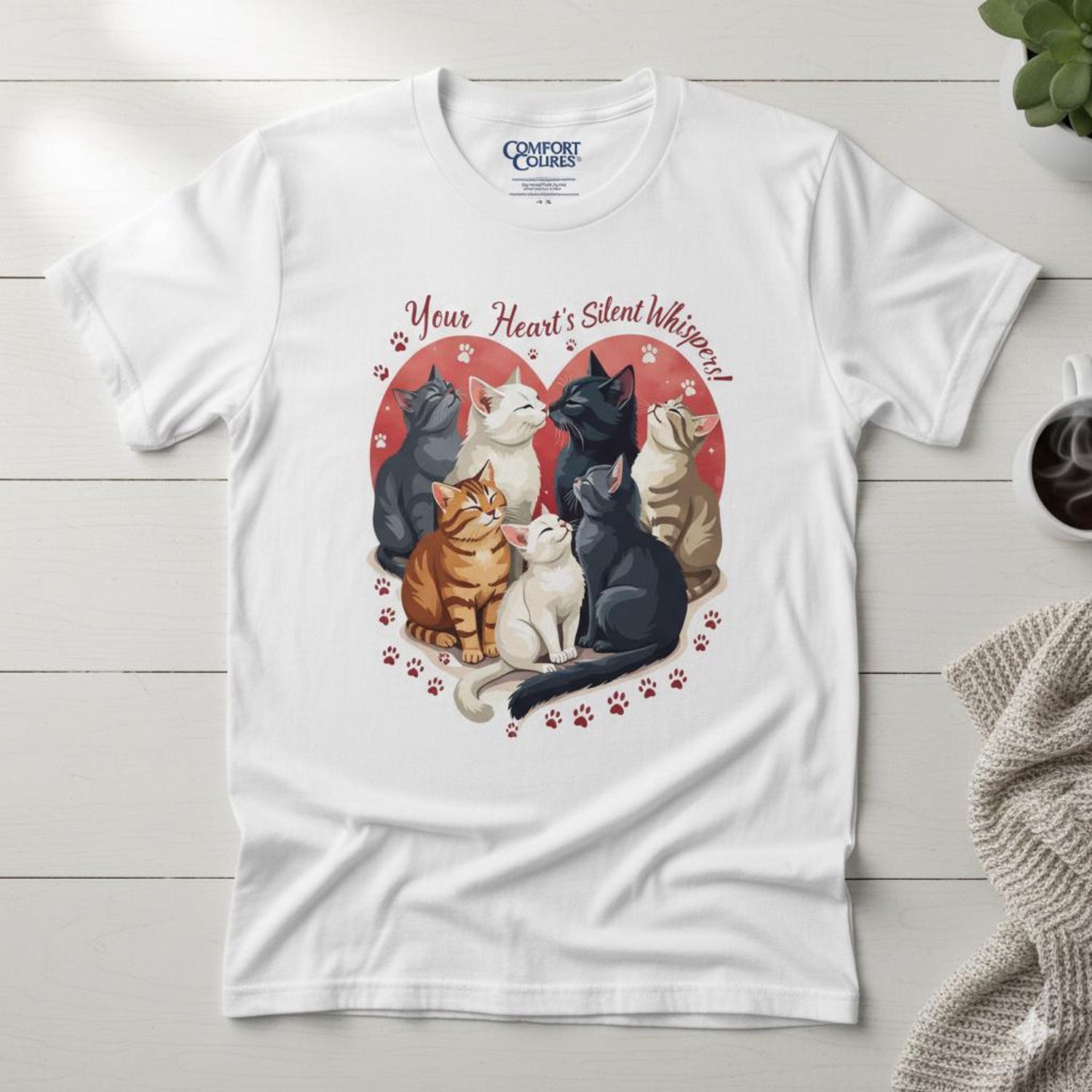 Cute Cat Lover T-Shirt, Minimalist Feline Art Tee, Aesthetic Cat Mom Gift, Womenâs Oversized Animal Graphic Shirt, Unique Pet Tee
