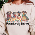Christmas Dog Lover Sweatshirt, Daschund Crewneck, Dog Mom and Dad Holiday Shirt