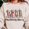 Christmas Dog Lover Sweatshirt, Beagle Crewneck, Dog Mom and Dad Holiday Shirt