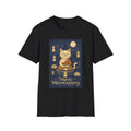 Mystic Meowastery T-Shirt, Cozy Cat Lover Tee, Unisex Casual Wear, Meditation Theme Shirt, Gift for Cat Enthusiasts